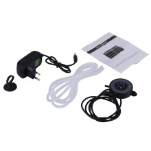 Akvarium vulkan ornamentsett med LED boblelys, fisketank luftstein for oksygenering, inkluderer flerfarget belysning og sugekraftmontering