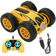 Carro de acrobacias robusto com controle remoto, farol de LED, carro de corrida com rotação de 360, alta velocidade, para uso off-road, baterias