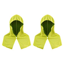 2 Pieces Cooling Hooded Towels Quick Drying for Cycling Accessory Sun Protection Yellow Green