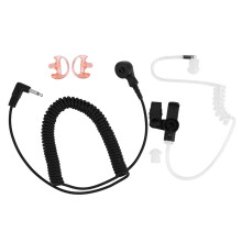 Push To Talk Mic Headset with Acoustic Tube for Motorola Walkie Talkie, Invisible Design Surveillance Earpiece with Comfortable Fit and Transparent
