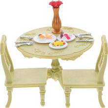 1 Set of Plastic Miniature Furniture Decorative Dollhouse Miniature Kitchen Furniture Set for Home Decoration