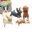 Mini hundefigurer til skjerm og bildashbord, 5 stk. 1