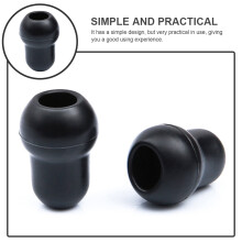 Universal Stethoscope Earbuds Black 6Pcs for Cold Metal Protection and Comfort