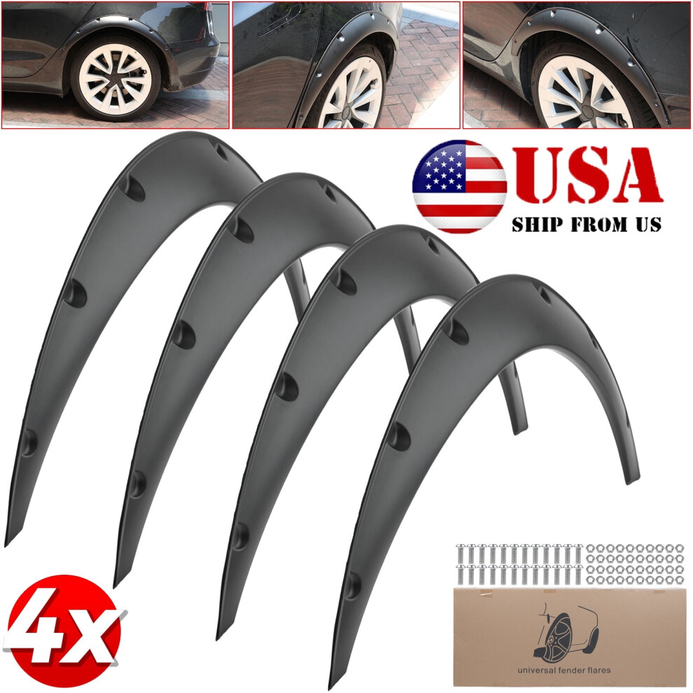 4Pcs Car Flexible Fender Flares Durable Body Wheel Extra Wide Arches Universal 9181073470240