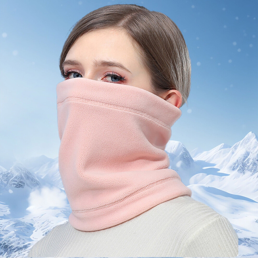 Multifunctional Neck Gaiter Face Mask Windproof Cold Weather Outdoor Sports - Breathable Material Thermal Protection(Pink) 9181073470257