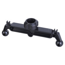 17mm Dual Ball Head Extension Connector Plastic Ball Mount Splitter Adapter for Car Mobile Phone Holder Dashboard Stand