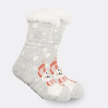 Women's Slipper Socks with Grippers - Thick Fuzzy Warm Socks