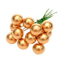 50Pcs Fake Berries Golden Artificial Fruit for Kitchen Counter and Store Display