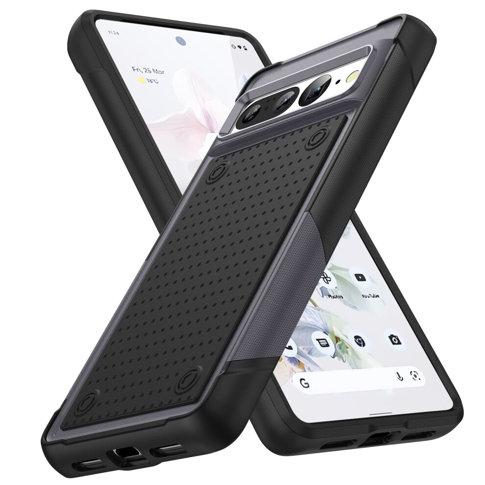 For Google Pixel 7 Case, Heavy Duty Drop Protection Hybrid Silicone Pc Shockproof Rugged Tough Protective Case For Google Pixel 7, Gray 9170372167180