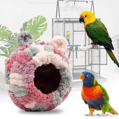 Nid et cabane douillette pour conures, petits oiseaux et hamsters