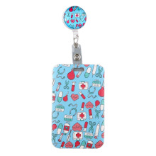 Rotatable Badge Reel Card Holder Rotating Retractable Badge Holder For Doctor Nurse Employees Students Healthcare Worker