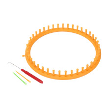 Round Knitting Loom Set, Complete Kit with Hook Needle Pompom Maker, Beginner Friendly Knitting Tools for Scarf Hat Sock Crafting