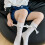 2 Pair Hand-Holding Socks MidTube 80g Black&White 8