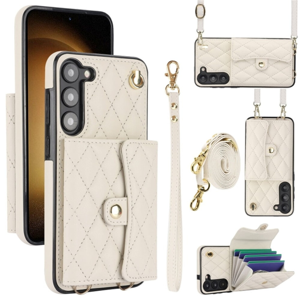 Rfid Blocking Magnetic Flip Wallet Case For Samsung Galaxy A16 Â Multi-Card Slots, Detachable Shoulder & Wrist Straps White 9485826657880