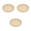 3Pcs Silicone Suction Plates Beige Lightweight Reusable Dinnerware Set 4