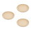 3Pcs Silicone Suction Plates Beige Lightweight Reusable Dinnerware Set 5