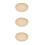 3Pcs Silicone Suction Plates Beige Lightweight Reusable Dinnerware Set 6