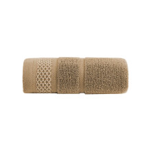 Serviette de bain en coton épais 75 x 35 cm, super absorbante, avec bords renforcés (kaki)