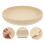 3Pcs Silicone Suction Plates Beige Lightweight Reusable Dinnerware Set 9