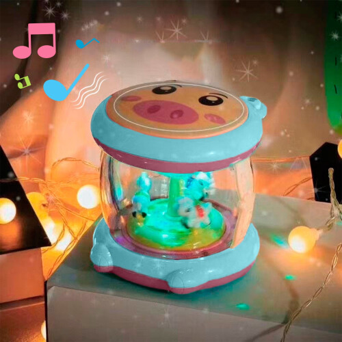 Brinquedo musical giratório com luzes - presente de aniversário ou Natal 1