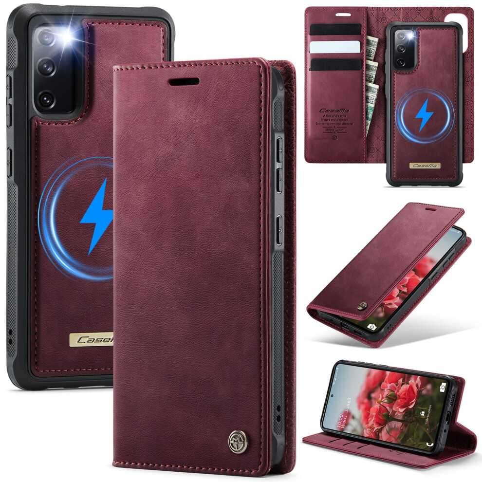 Caseme Wallet Case For Samsung Galaxy S20 Fe Â Magsafe Compatible, Rfid Blocking, Flip Stand, Shockproof, Magnetic & Detachable 9193271856474