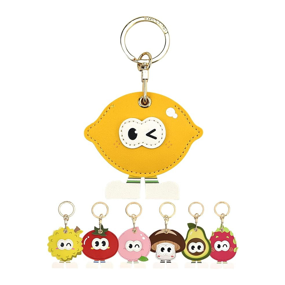 Leather Anti-Lost Keychain Casfor Airtags Tracker Holder, Anti-Drop Scratch Cute Keychain Airtag Holder For Men Women 9193271857105