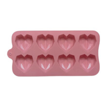 Multi-Function Cookie Cutters Set - 8-Piece Heart Shaped Baking Molds for Cakes, Puddings, and Desserts ( Pink )