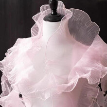 5 Yards Long 4.7 Inch Wide Retro Ruffle Pleated Chiffon Trim Dress Bag Decoration Tulle Fabric Applique Trimming Craft Sewing