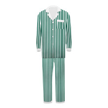 Men's Striped Pajama Set Long Sleeve Two-Piece Parent-Child Sleepwear Comfortable and Casual Home Outfit