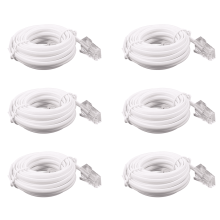 6x RJ11 6P4C til RJ45 8P4C modulært telefoninternetforlængerkabel 3 meter
