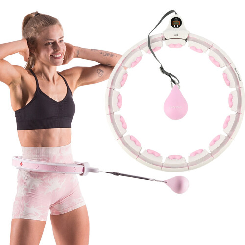 Gewichteter rosa Hula Hoop mit Zähler