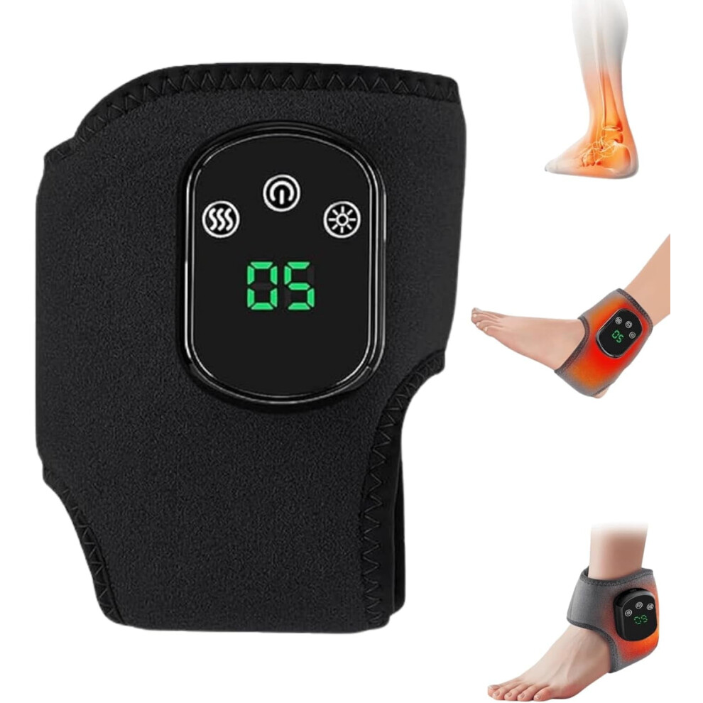 Foot Massager for Neuropathy Pain Relief, 3-Speed Vibration, 5 Heat Settings, Portable Rechargeable, Touch Screen, Improves Circulation