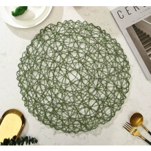 4 pcs (mats only) round table mats ins coasters pot mats bowl mats household paper straw woven western food mats dining table insulation mats