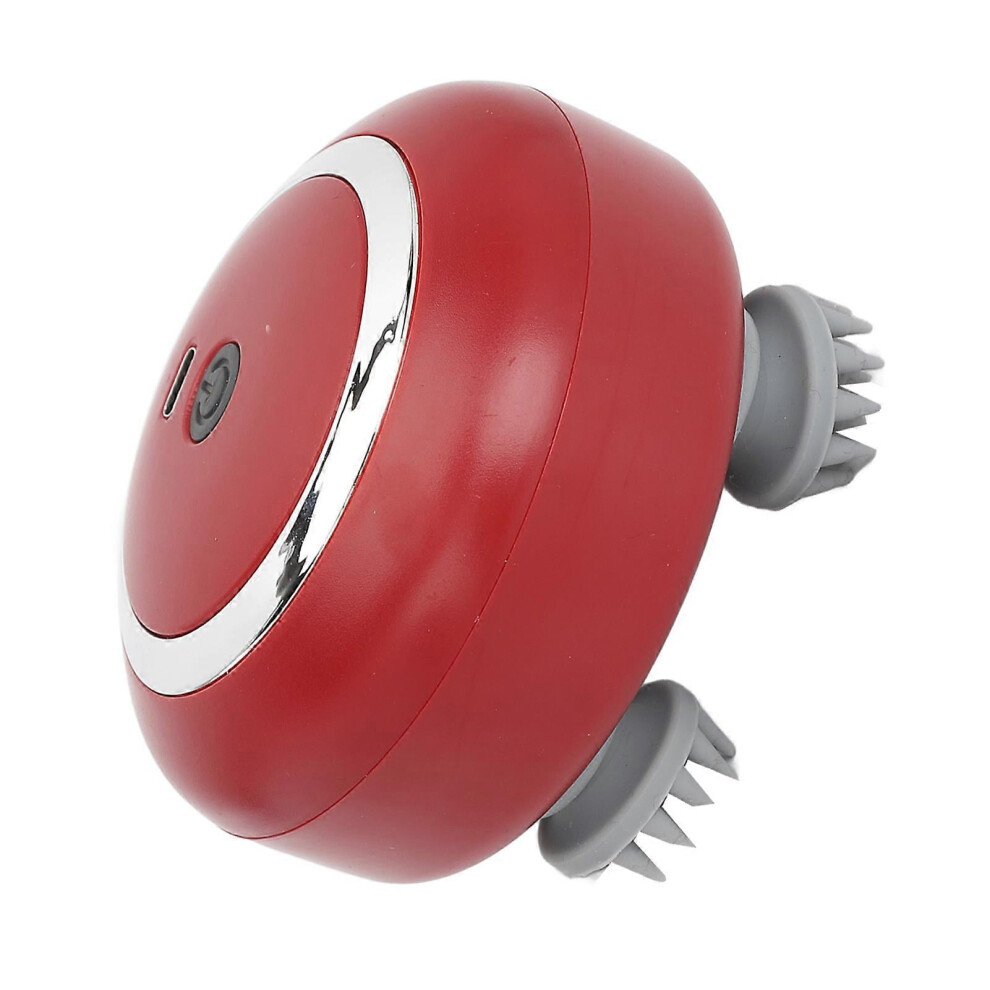 Red Scalp Massager Handheld Electronic Multi Functional Kneading Vibration For Hair Care
