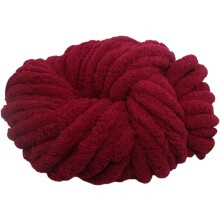 Chunky Chenille Yarn Super Bulky Yarn Plush Yarn Thick Yarn Acrylic for DIY Crafts Crocheting Hand Knitting Hat Blanket,Red