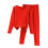 Damen-Fleece-gefütterter Langarm-Pyjama, Rot, Größe L 1
