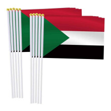 Mini-drapeaux décoratifs pour fêtes, drapeaux à agiter à la main avec mât en plastique de 30 cm, conception imperméable et résistante aux
