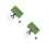 2Pcs ABS Aquarium Thermometer Water Temperature Measure Green Durable 9