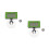 2Pcs ABS Aquarium Thermometer Water Temperature Measure Green Durable 10
