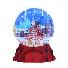 Snow Globe Musical Christmas Card Gift Christmas Card Popup 3D Snow Globe Merry Xmas Holiday Decoration Gift Popup Greeting Card for Wife, Mom & Dad