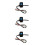 3Pcs Electric Scooter Control Button Waterproof Handlebar Switch Black 8