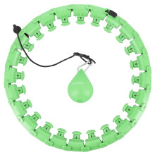 Hula Hoop con pesi, verde, strumento per esercizi di fitness