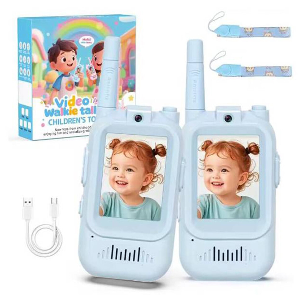 Kids Video Walkie Talkies 2-Pack, Rechargeable Handheld Intercom Toys For Indoor/Outdoor, Camping & Hiking Â Compatible With Kids 9130661955287