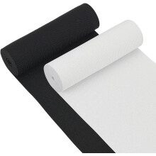 6-Inch Wide Black and White Elasti Band 4-Yard Flat Stretch Elastic Band Heavy Stretch Knit for DIY Sewing Project Waist Band Making for DIY