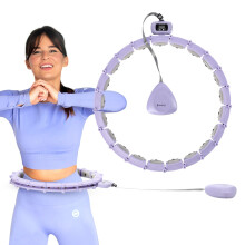 Magnetischer Hula-Hoop-Reifen mit Gewicht und Zähler, Violett