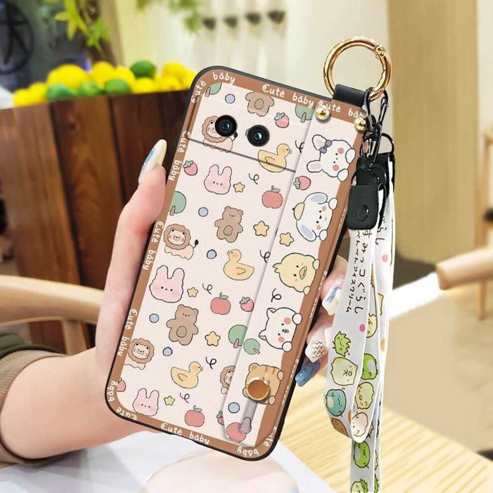 Google Pixel 8A Phone Case With Wrist Strap, Kickstand, Shockproof & Dust-Resistant Cartoon Design 9165521669950