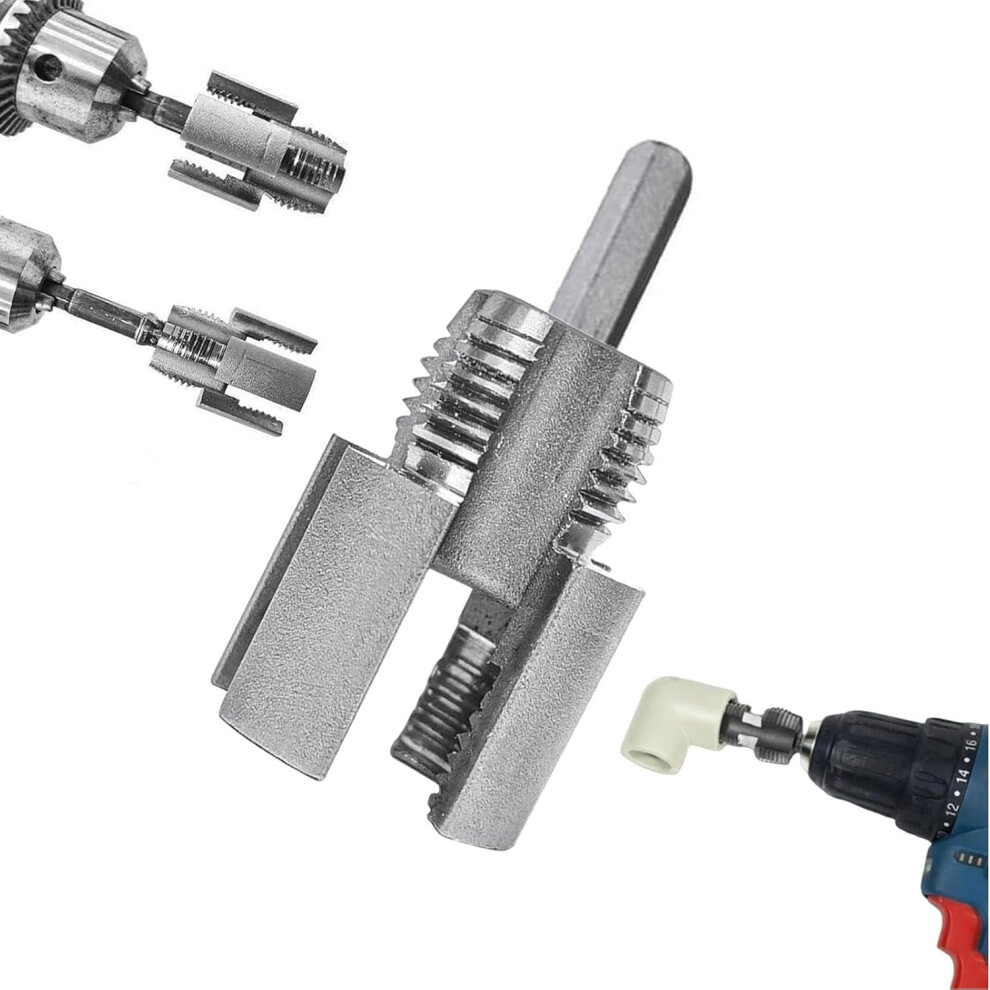 Integrated Pipe Threading Tool For Internal & External Threads, Compatible With Electric Drill, 1/2" (Dn15) & 3/4" (Dn20) 9130661951944