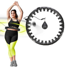 Plus Size Gewogen Hula Hoop, Zwart