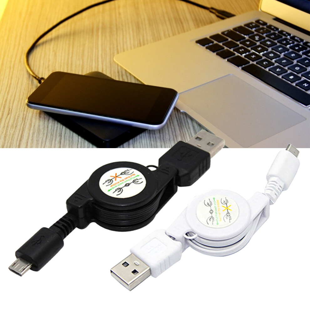 Micro Usb 2.0 Cable,Retractable Micro Usb A To Usb 2.0 B Male Cable Sync Data Charger For Android 9170372166886