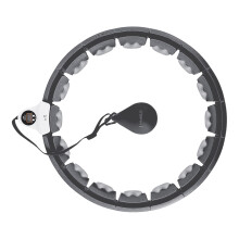 Gewichteter Hula Hoop mit Zähler, Schwarz
